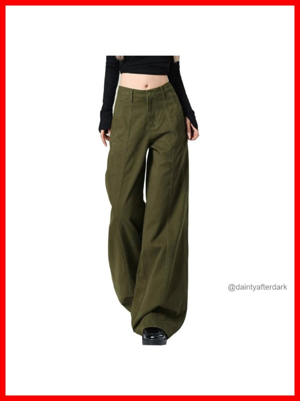 High Waisted Cargo Pants Wide Leg Y2K Streetwear Trousers with Pockets